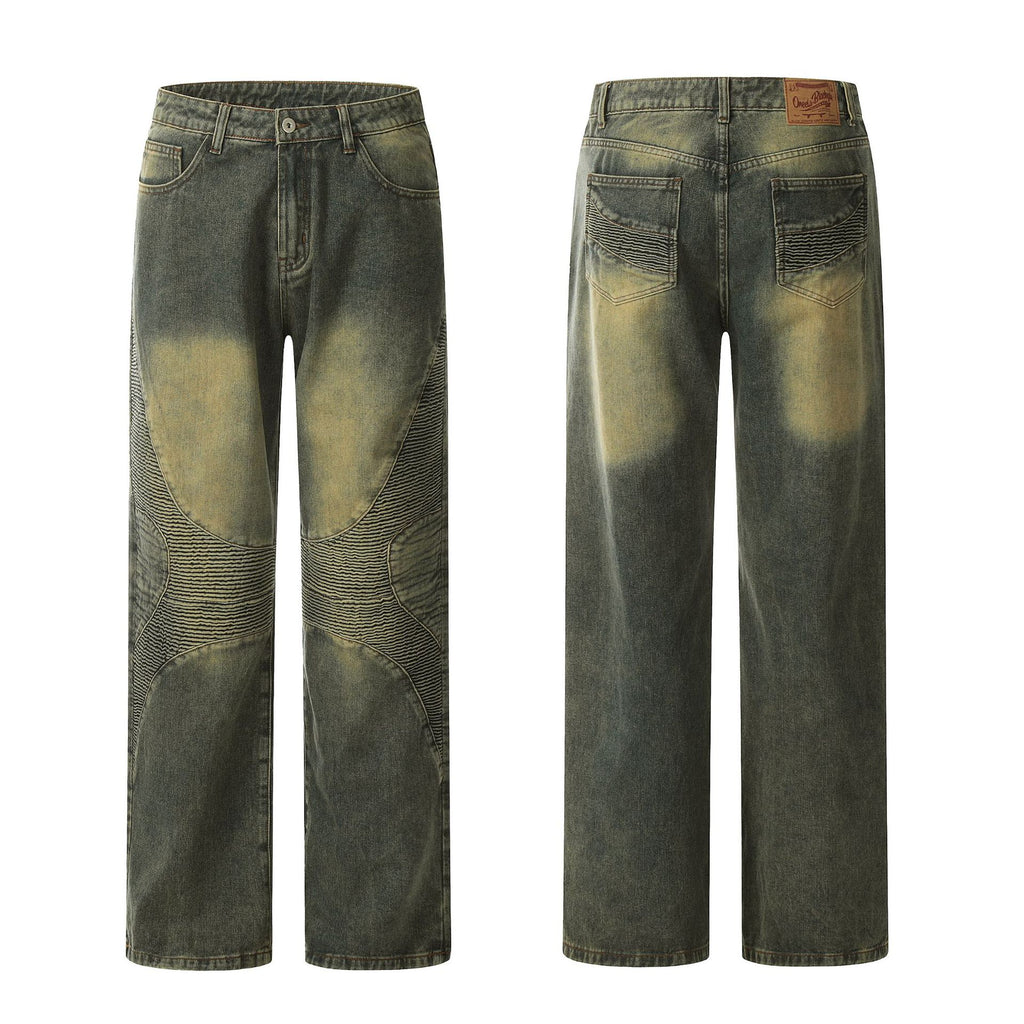 Straight Jeans Yellow Mud Wash Unisex