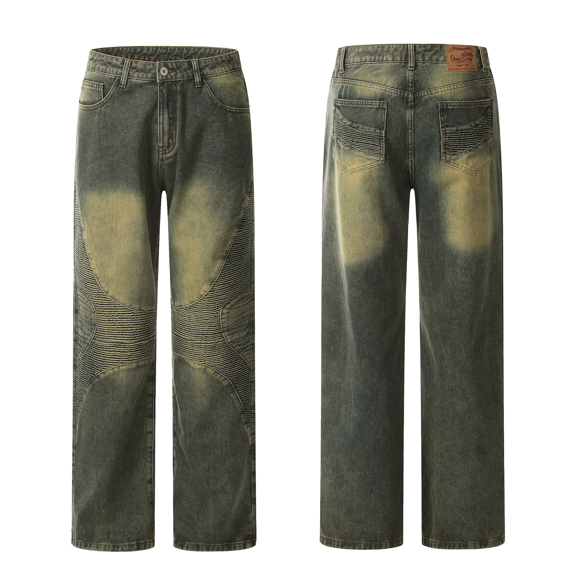 Straight Jeans Yellow Mud Wash Unisex