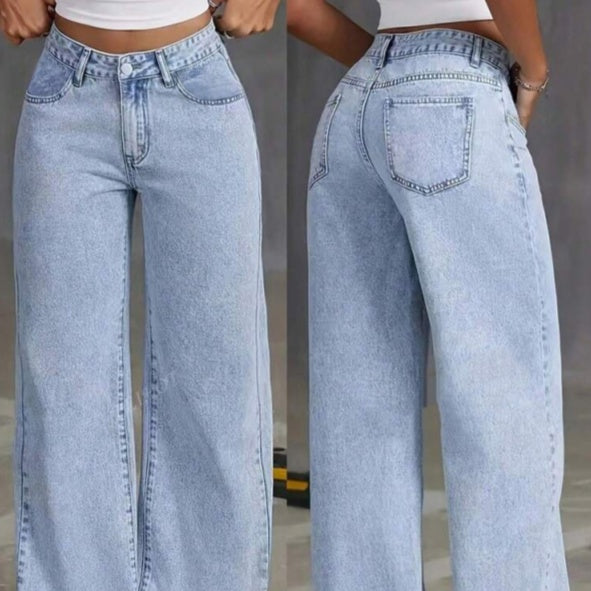 Sweet And Spicy Style High Waist Straight Jeans For Women Daily Use
