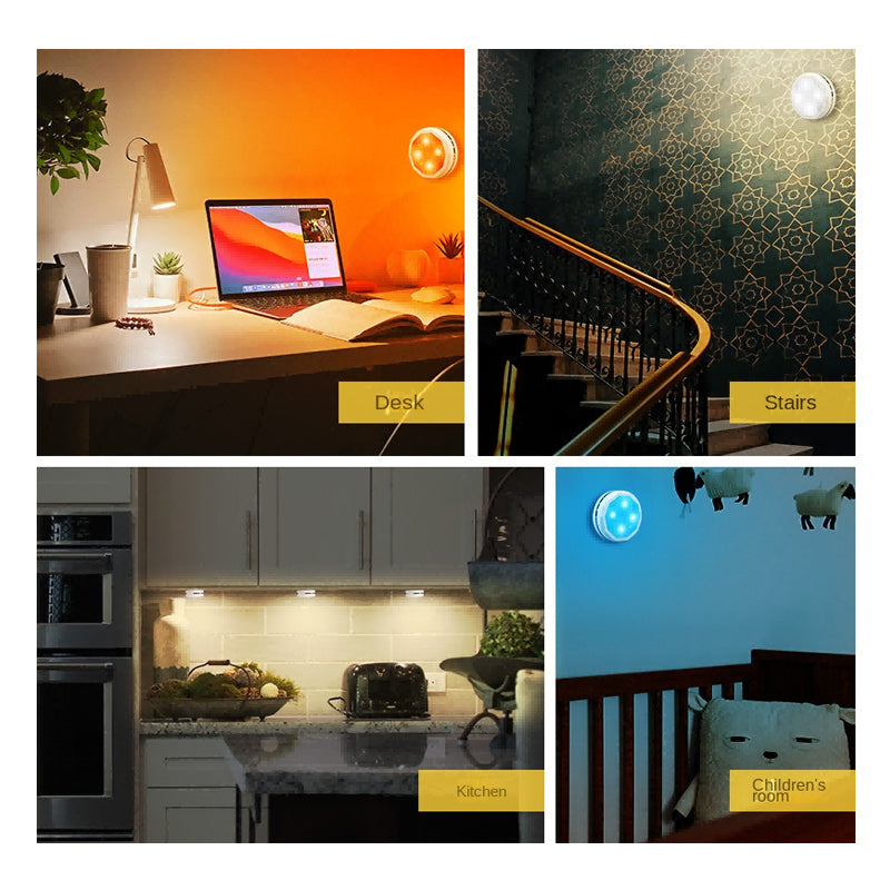 3 Pcs Motion Sensor Lights Indoor, Under Cabinet Light Rechargeable, Wireless LED Closet Lights
